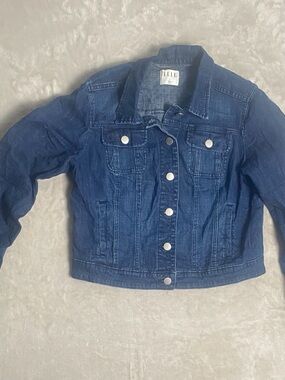 Elle Dark Blue Denim Jacket with Button Front